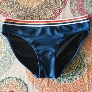 NWOT ZELLA BLUE STRIPED BIKINI BOTTOM SIZE 16/XL